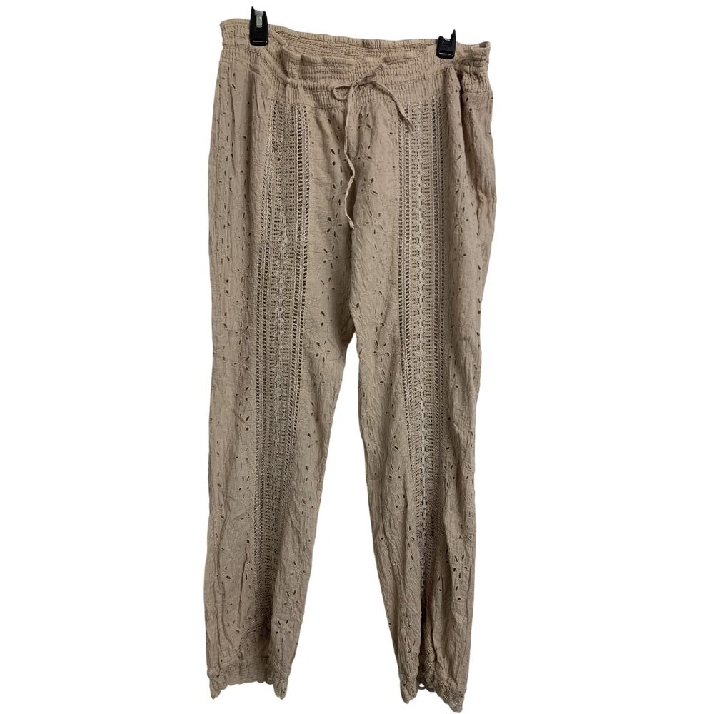 Cute Options Cotton Eyelet Lace Boho Hippie Pants‎ Size M